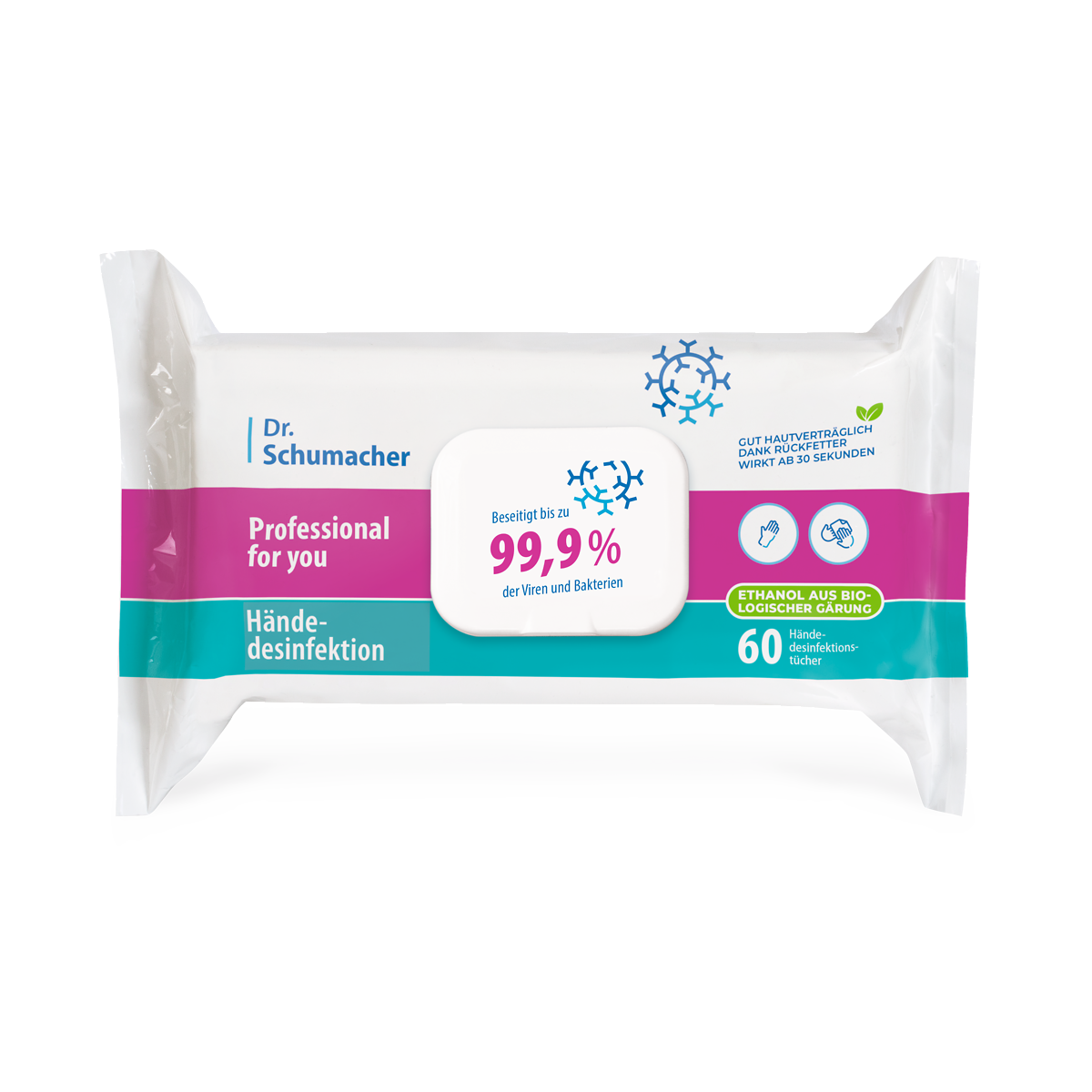 Professional for you Händedesinfektion Wipes 60 Tücher (Packung)